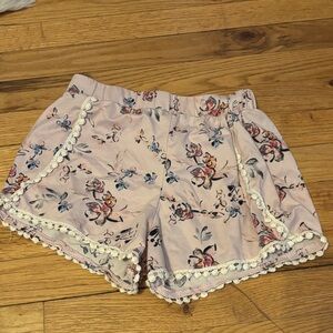 Shosho Pink Floral kids  Shorts